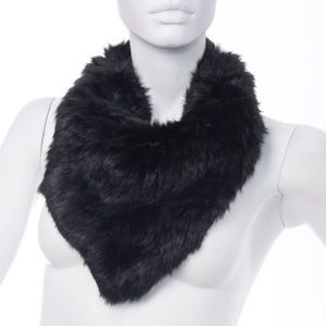 Real 100% Luxurious Black Rabbit Fur Neck Scarf